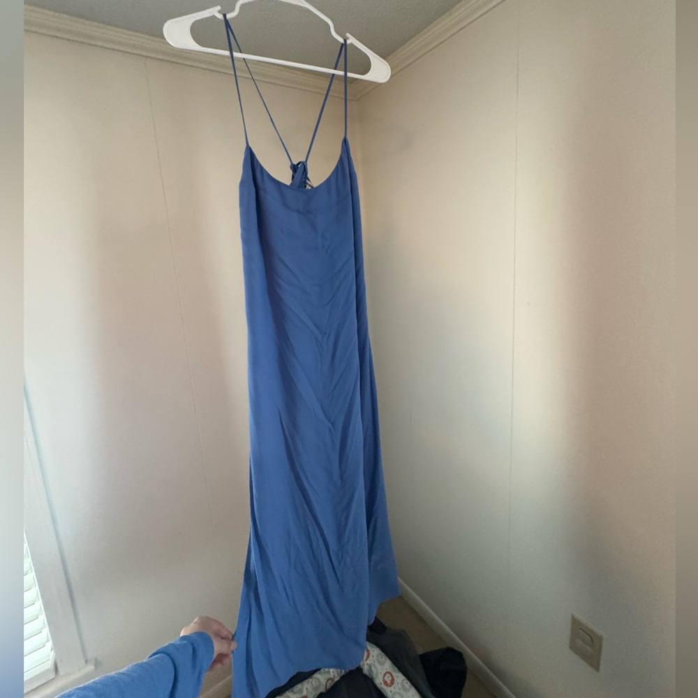 Reformation Dover Dress in Vibrant Blue - Picture 4 of 5